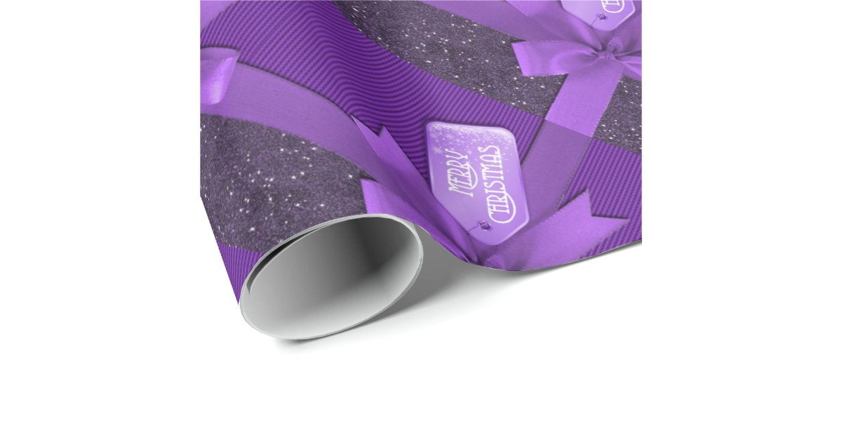 Purple Christmas Package Wrapping Paper Zazzle