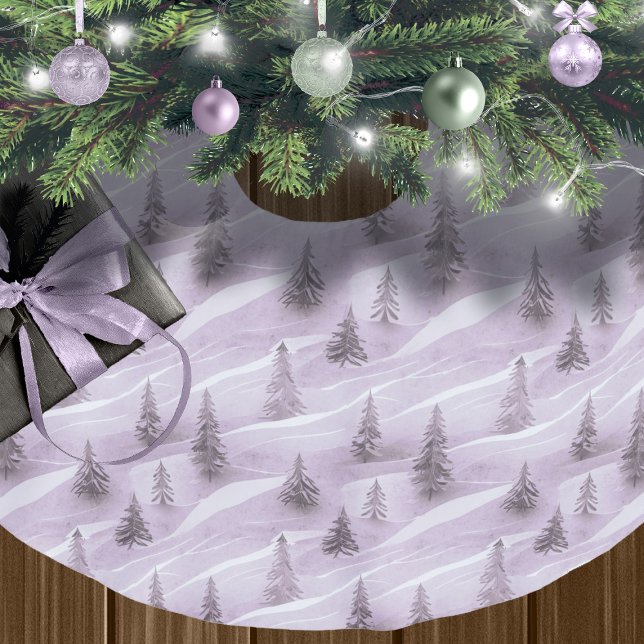 Purple Christmas Pattern#10 ID1009 Brushed Polyester Tree Skirt (Creator Uploaded)