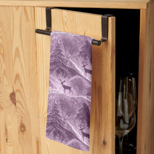 Purple Christmas Pattern#13 ID1009 Kitchen Towel
