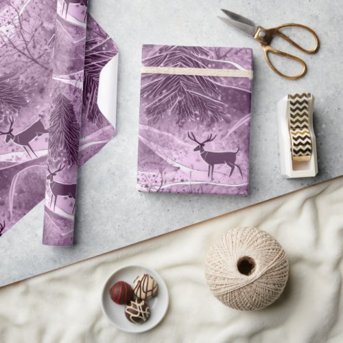 Purple Christmas Pattern13 ID1009 Wrapping Paper