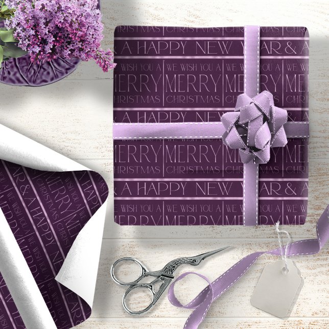 Purple Christmas Pattern#34 ID1009 Wrapping Paper (Creator Uploaded)