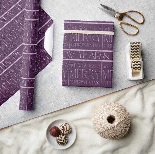 Purple Christmas Pattern34 ID1009 Wrapping Paper
