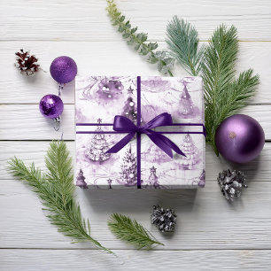Purple Christmas Pattern#3 ID1009 Wrapping Paper