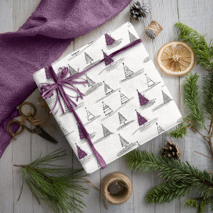 Purple Christmas Pattern#5 ID1009 Wrapping Paper