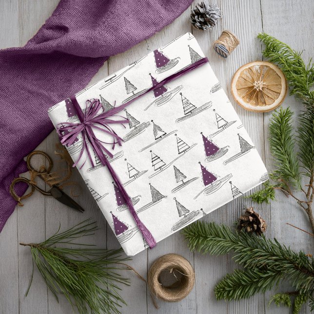 Purple Christmas Pattern#5 ID1009 Wrapping Paper (Creator Uploaded)