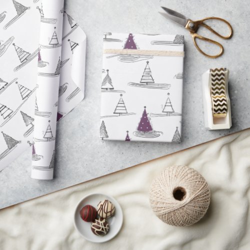 Purple Christmas Pattern5 ID1009 Wrapping Paper