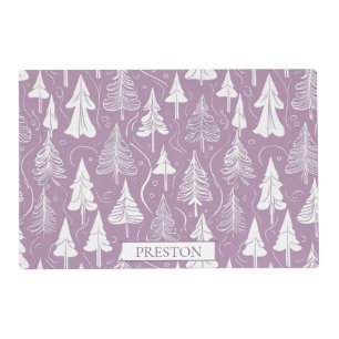 Purple Christmas Pattern#6 ID1009 Placemat