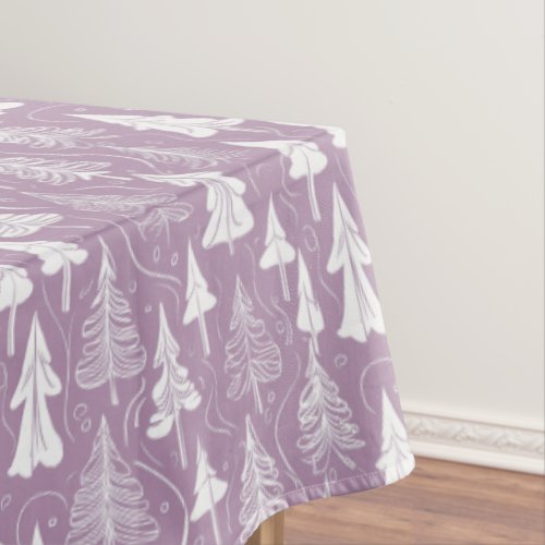 Purple Christmas Pattern6 ID1009 Tablecloth