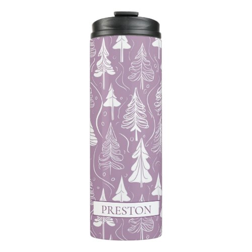 Purple Christmas Pattern6 ID1009 Thermal Tumbler