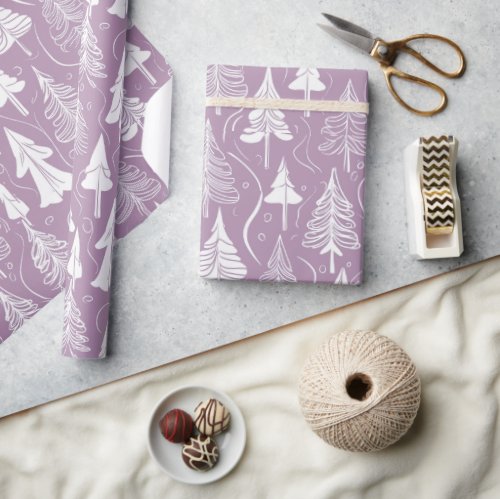 Purple Christmas Pattern6 ID1009 Wrapping Paper
