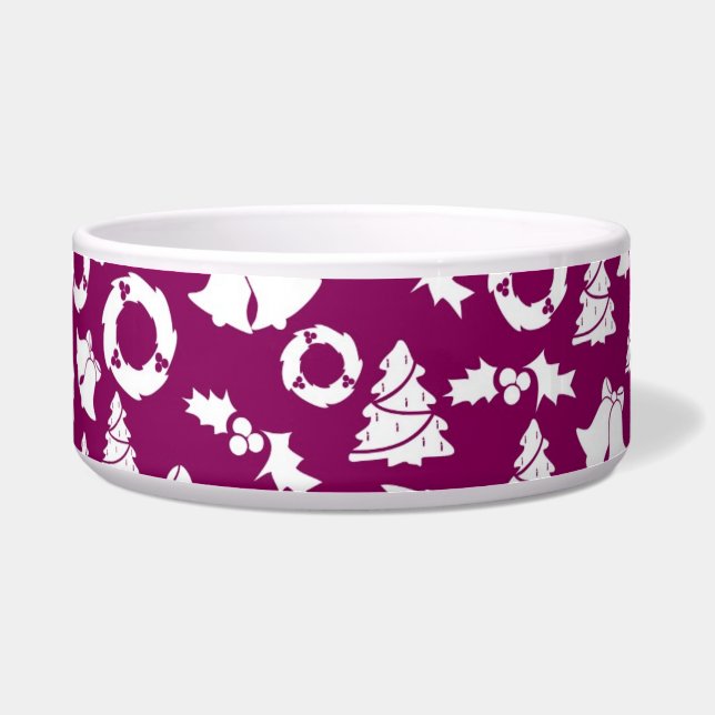 Purple Christmas Pattern Bowl (Front)
