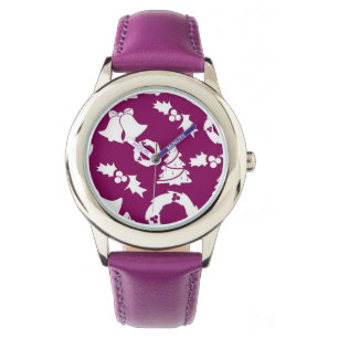 Purple Christmas Pattern Watch