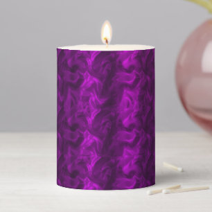 Purple Christmas Pillar Candle