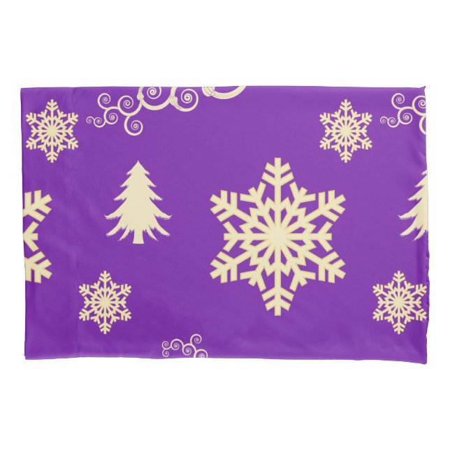Purple Christmas Pillow Case (Front)