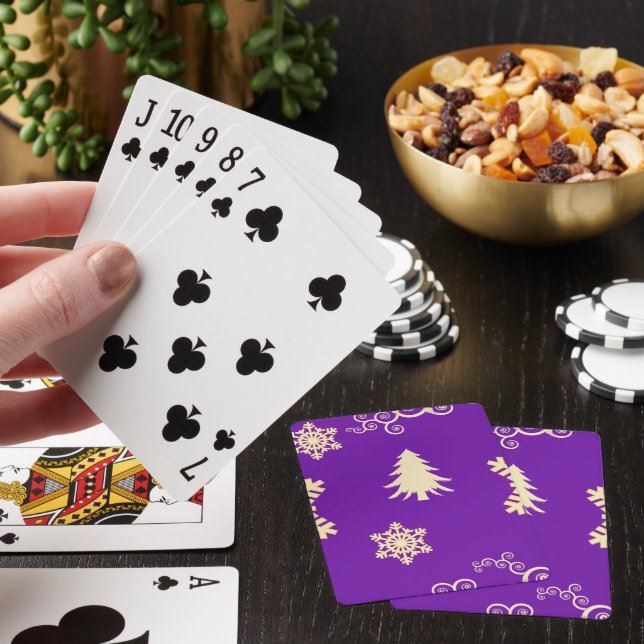 Purple Christmas Poker Cards (In Situ)
