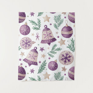 Purple Christmas Tapestry – Small Holiday Wall Art