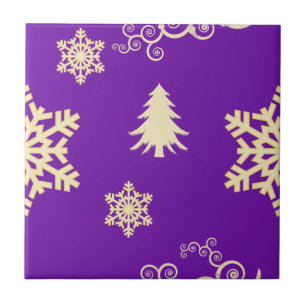 Purple Christmas Tile