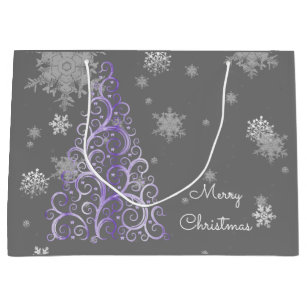 6 Christmas Gift Bags – Purple Ladybug