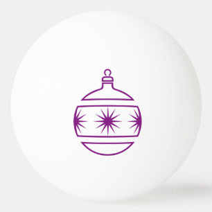 Purple Christmas Tree Ornament Outline Shapes Ping-Pong Ball