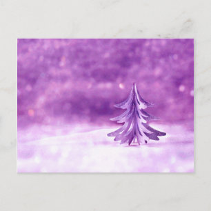 Purple Christmas Wonderland Holiday Postcard