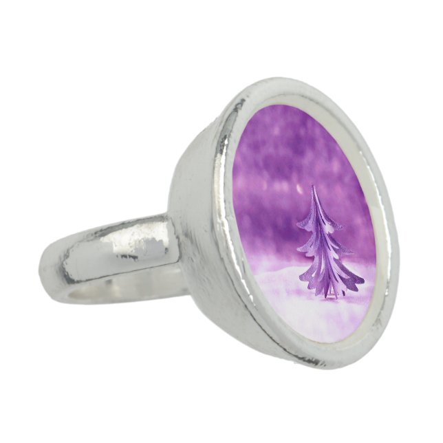 Purple Christmas Wonderland Ring (Side)