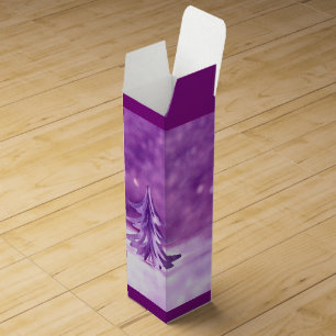 Purple Christmas Wonderland Wine Box