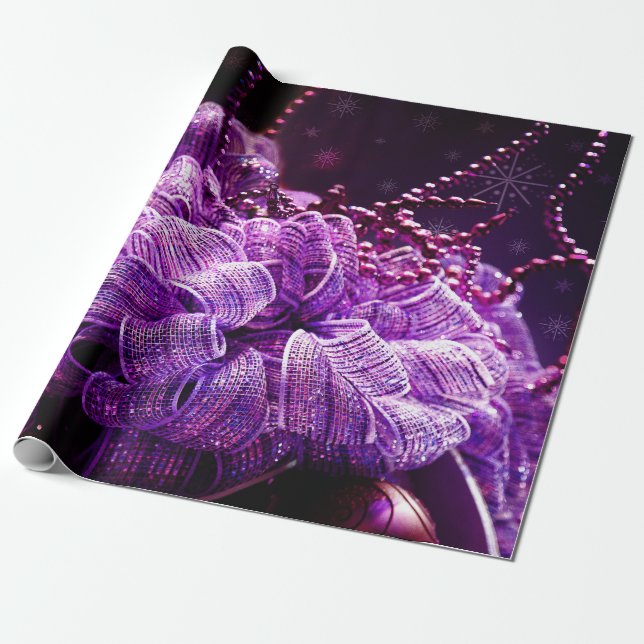 Purple Christmas -  wrapping paper (Unrolled)