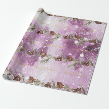 Purple christmas wrapping paper