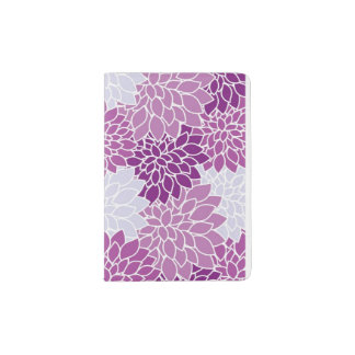 Purple Chrysanthemum Passport Holder