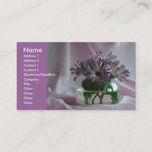 purple chrysanthemums business card template