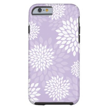 Purple Chrysanthemums Floral Pattern Tough Iphone 6 Case by heartlockedcases at Zazzle