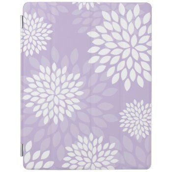 Purple Chrysanthemums Floral Pattern Ipad Smart Cover by heartlockedcases at Zazzle