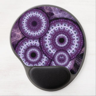 Purple Circle Fractal Fantasy Gel Mouse Pad