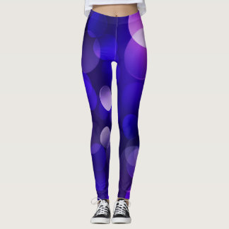 Purple Circle Pattern Leggings