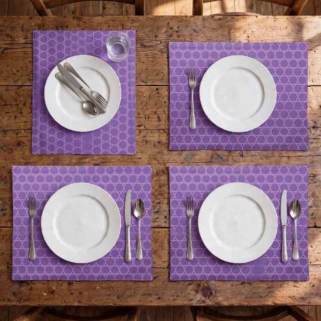 Purple Circles  Cloth Placemat (Creator Uploaded)