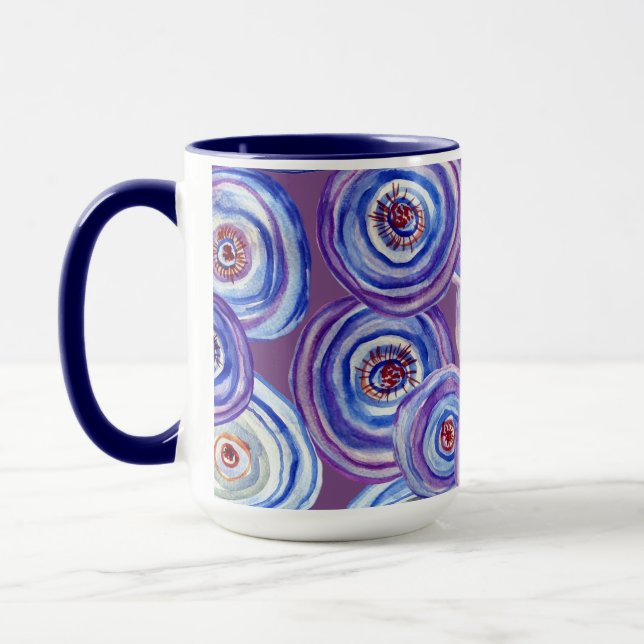 Purple Circles  Combo Mug (Left)