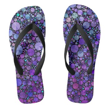 Purple Circles Flip Flop by aftermyart at Zazzle