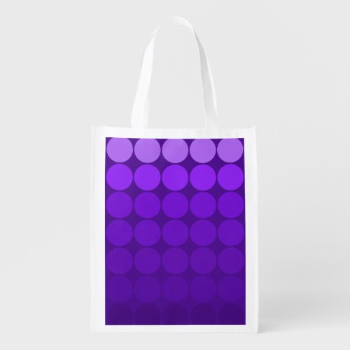 Purple Circles mod pop Reusable Grocery Bag