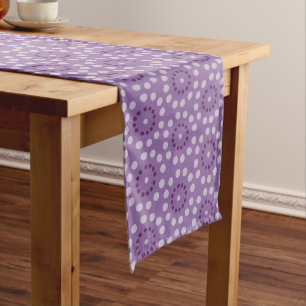 Purple Circles Pattern Table Runner