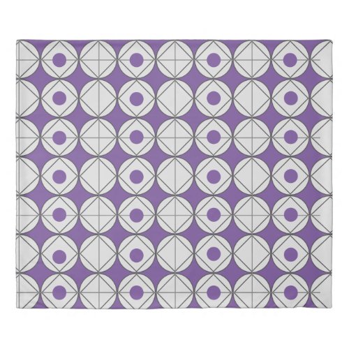 Purple Circular Geometric Pattern  Duvet Cover