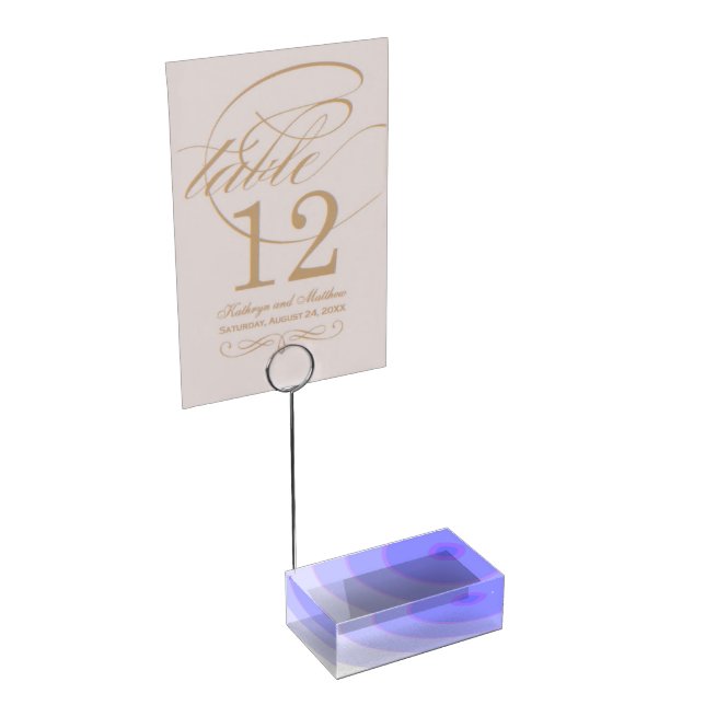 Purple Circular Swirls ombre  Place Card Holder (Corner)