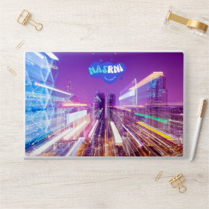 Purple city picture HP Laptop Skin