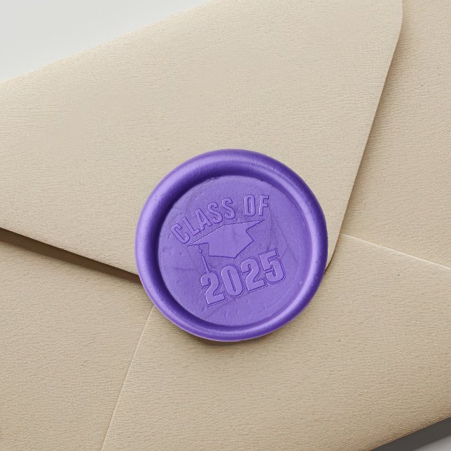 Purple Class of 2025 Graduation Party Wax Seal Stamp (Creator Uploaded)