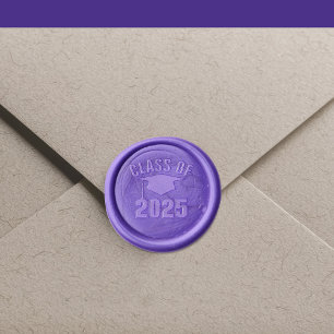 Purple Class of 2025 Graduation Party Wax Seal Sticker