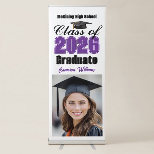 Purple Class of 2026 Graduate Photo Graduation