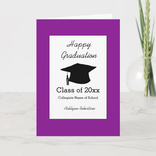 Purple Class of 2026 Graduation Card (Front)