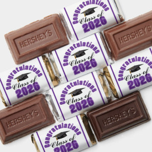 Purple Class of 2026 Graduation Party Hershey's Miniatures
