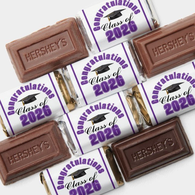 Purple Class of 2026 Graduation Party Hershey's Miniatures (Assorted)