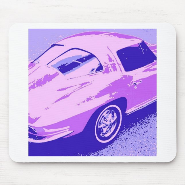 Purple Classic Split Window Corvette Mouse Pad (Front)