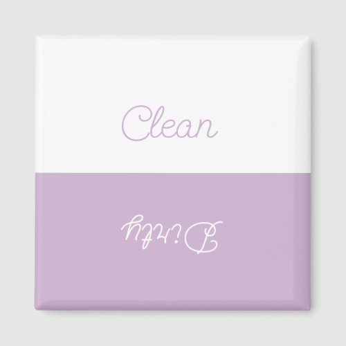 Purple Clean Dirty Dishwasher Sign Magnet